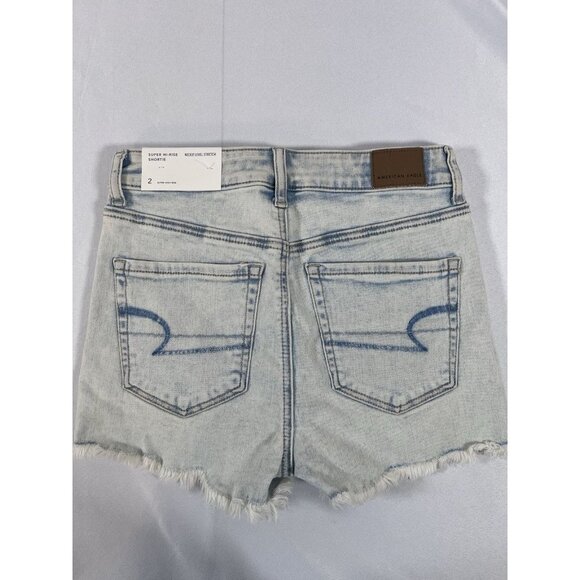 AMERICAN EAGLE SUPER HI-RISE SHORTIE WOMEN'S SHORTS SIZE 2 NWT - Picture 2 of 7
